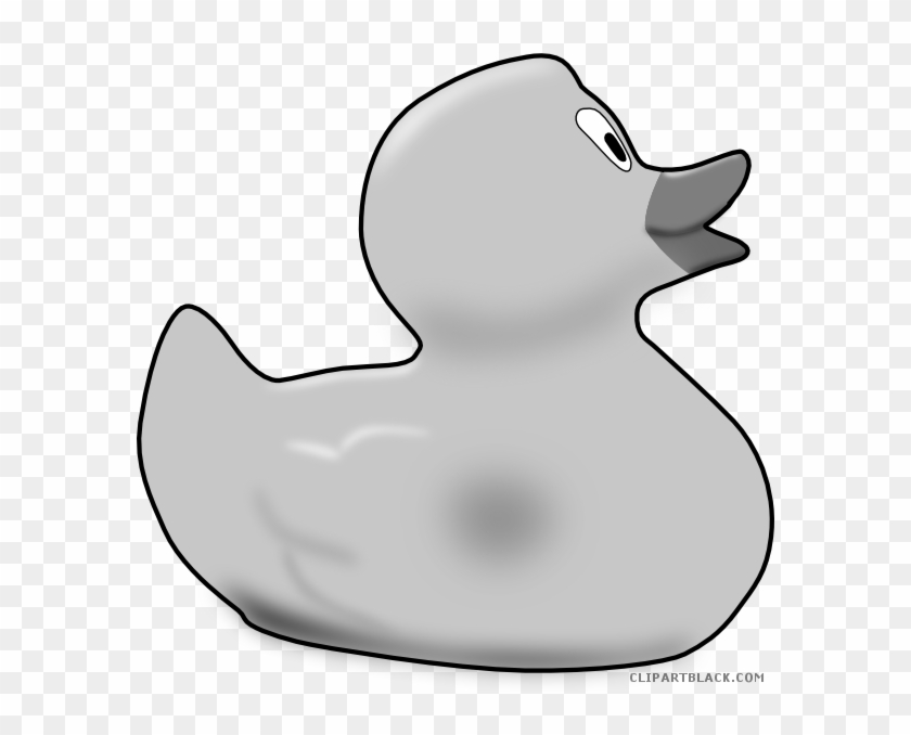 Rubber Duck Animal Free Black White Clipart Images - Rubber Duck Clip Art #1002735