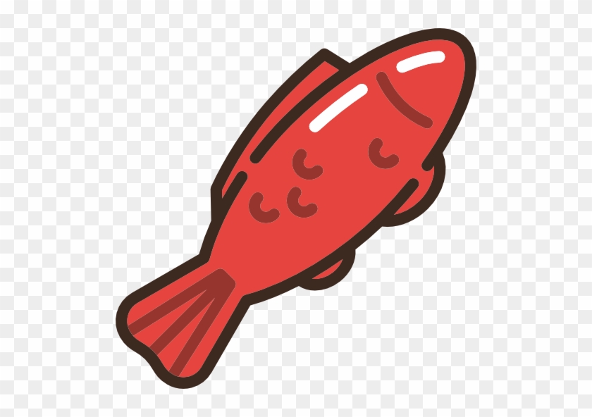 Gummy Fish Free Icon - Red Fish Icon #1002889