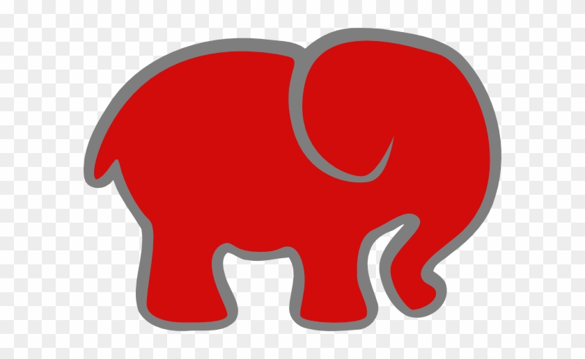 Red Elephant Clip Art Vector Clip Art Online Public - Clip Art #1002891