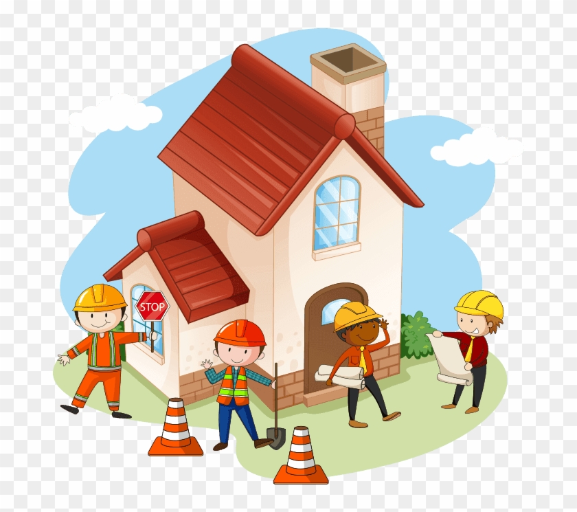 This Site Is Currently Inactive - House Construction Cartoon Png - Free  Transparent PNG Clipart Images Download