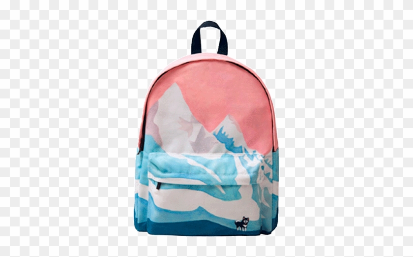 Itgirl Shop Alaska Cartoon Print Backack Aesthetic - Pink Winter Backpack Inu Inu #1002915