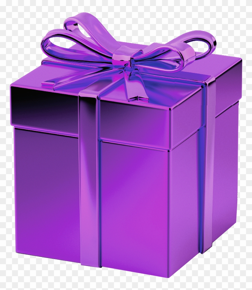 Purple Gift Box Transparent Background Image - Gift Box Transparent Background #1002932