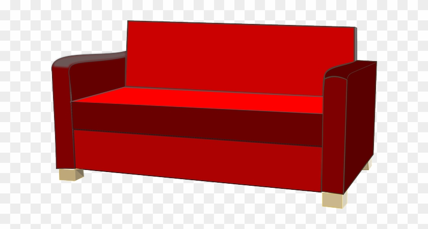 Sofa Clipart Red Couch - Clipart Red Couch Transparent #1002964
