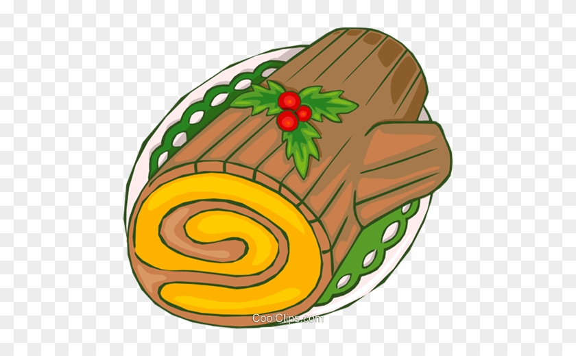 Christmas Yule Log Royalty Free Vector Clip Art Illustration - Yule Log Transparent Background #1002965