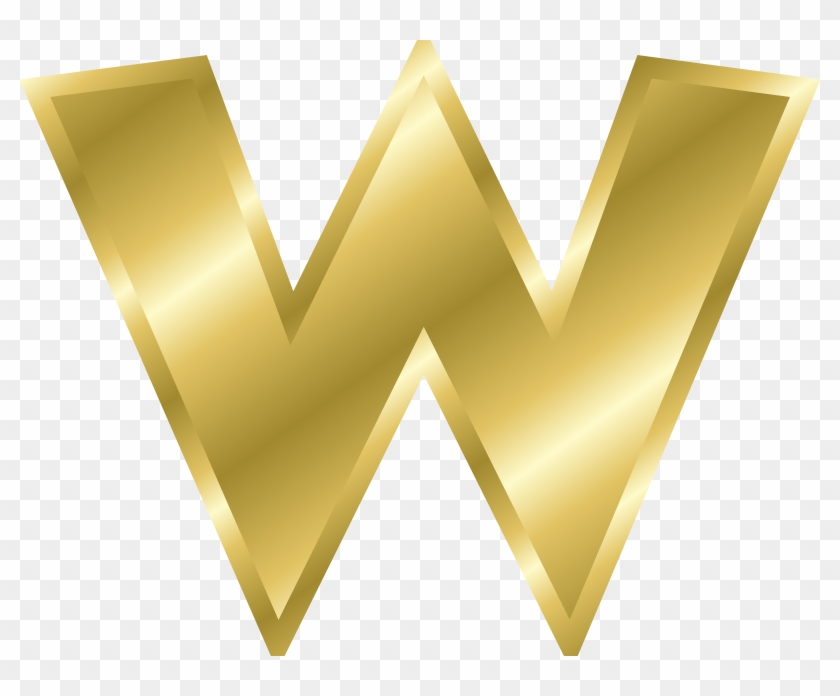 Free Effect Letters Alphabet Gold - Letter W In Gold #1002981