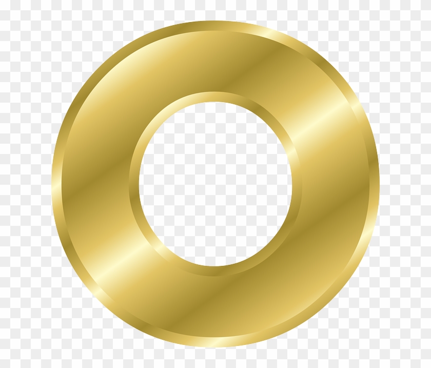 Letter, O, Capital Letter, Alphabet, Abc, Gold - Gold Letter O Transparent #1003008