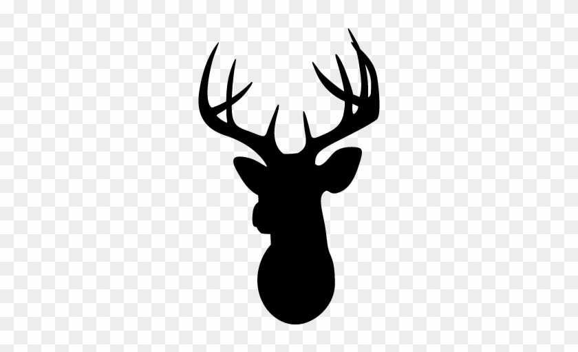 Deer Head Silhouette Wall Quotes Wall Art Decal - Deer Head Silhouette #1003073