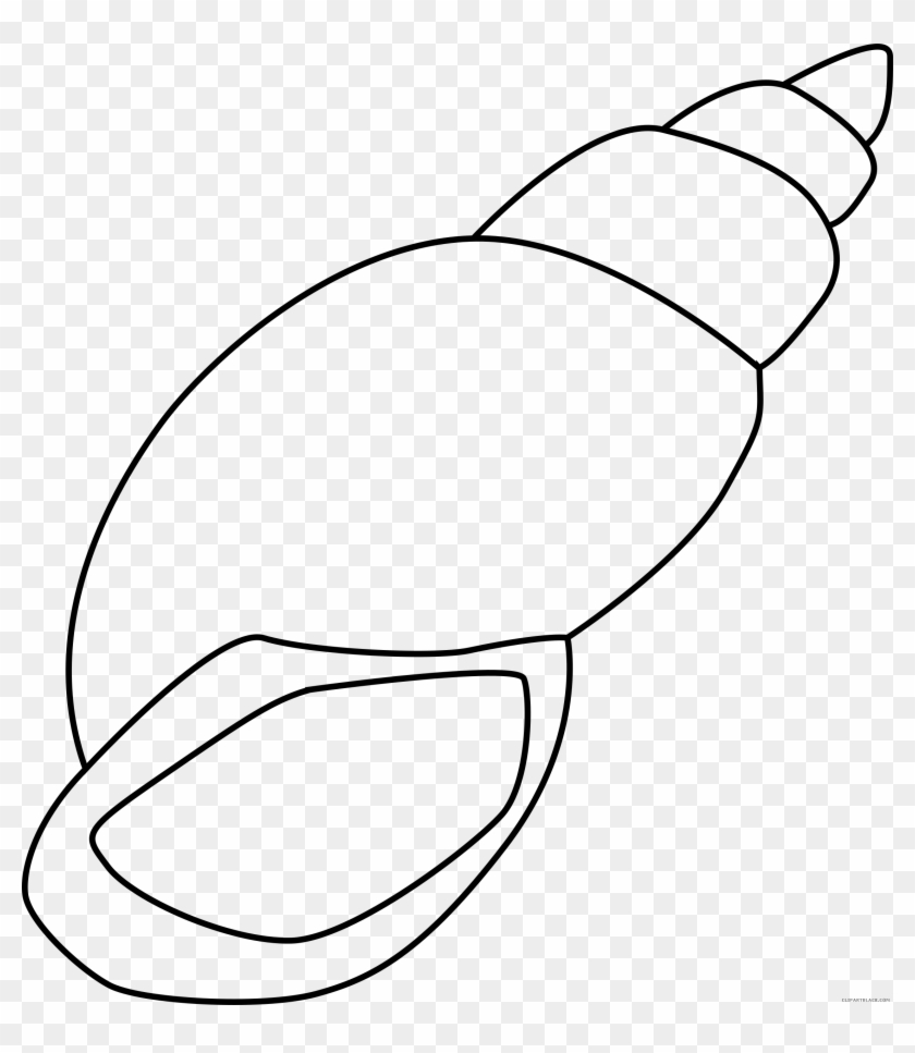 Clipart - Outline Of A Shell #1003139