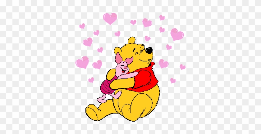 Animated Love Gifs - Piglet And Pooh Hugging #1003234