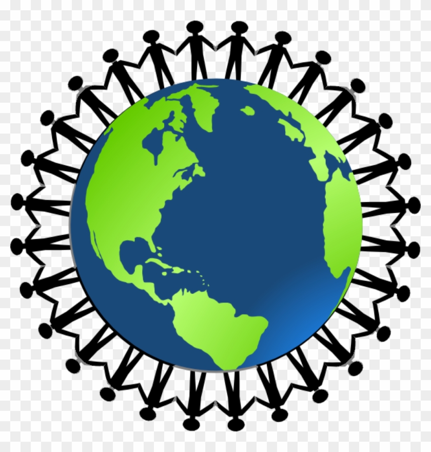 Peace Clipart World Peace Clip Art At Clker Vector - People Holding Hands Around The World #1003259