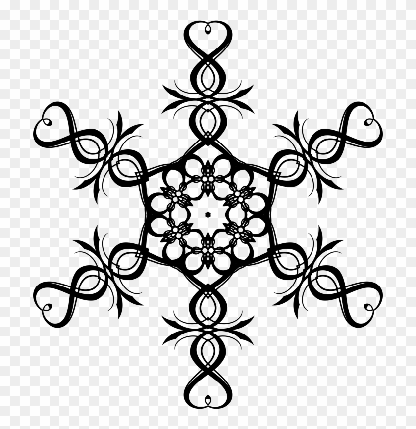 Pin Snowflake Clipart Black And White - Christmas Tree Star Vector #1003276