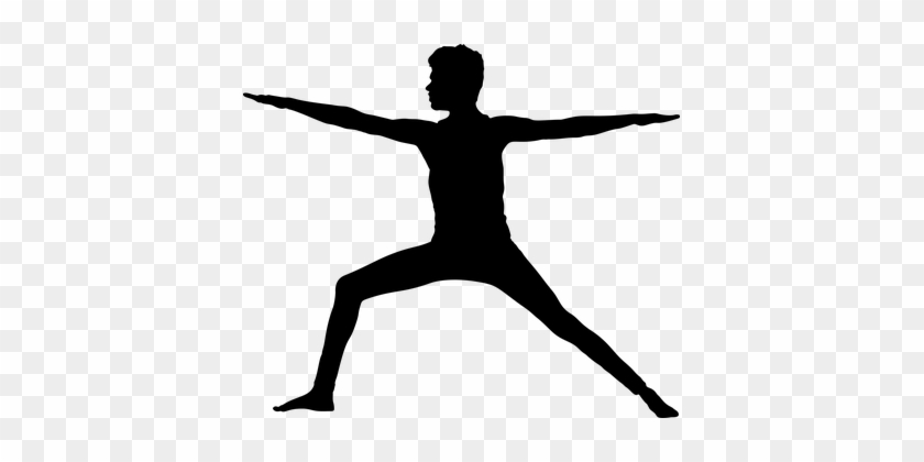 Exercise, Yoga, Male, Fitness - Yoga Pose Silhouette Man #1003345