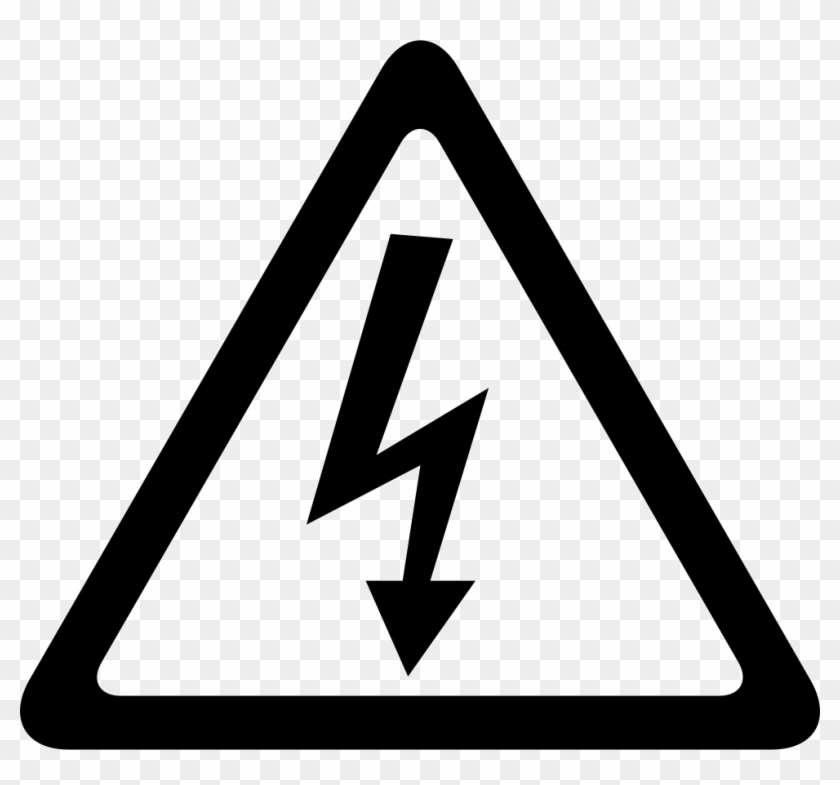 Arrow Bolt Signal Of Electrical Shock Risk In Triangular - Safety Electricity And Water #1003363