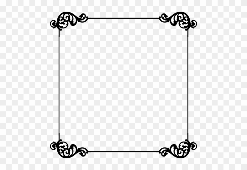 Swirl Border Png - Black Swirl Border Square #1003381