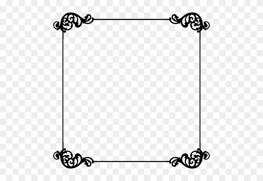 Swirl Border Png - Black Swirl Border Square #1003381