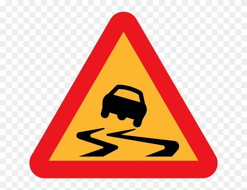 Tunnel Clip Art Car Clipart Free Download - Road Slippery When Wet Sign #1003406