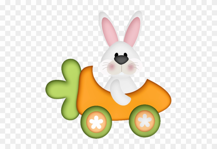 Bunny Eating Carrot Clipart - Bunny In A Car Clipart #1003417
