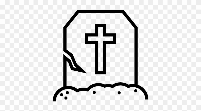Halloween Cracked Tombstone With A Cross Vector - Religious Views On War #1003445
