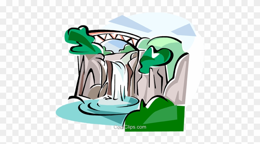 Korea Water Fall In Jeju Island Royalty Free Vector - Korea Water Fall In Jeju Island Royalty Free Vector #1003505