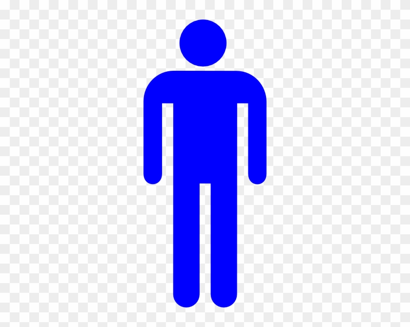 Blue Restroom Man Clip Art At Clkercom Vector Clip - Blue Boys Bathroom Sign #1003550