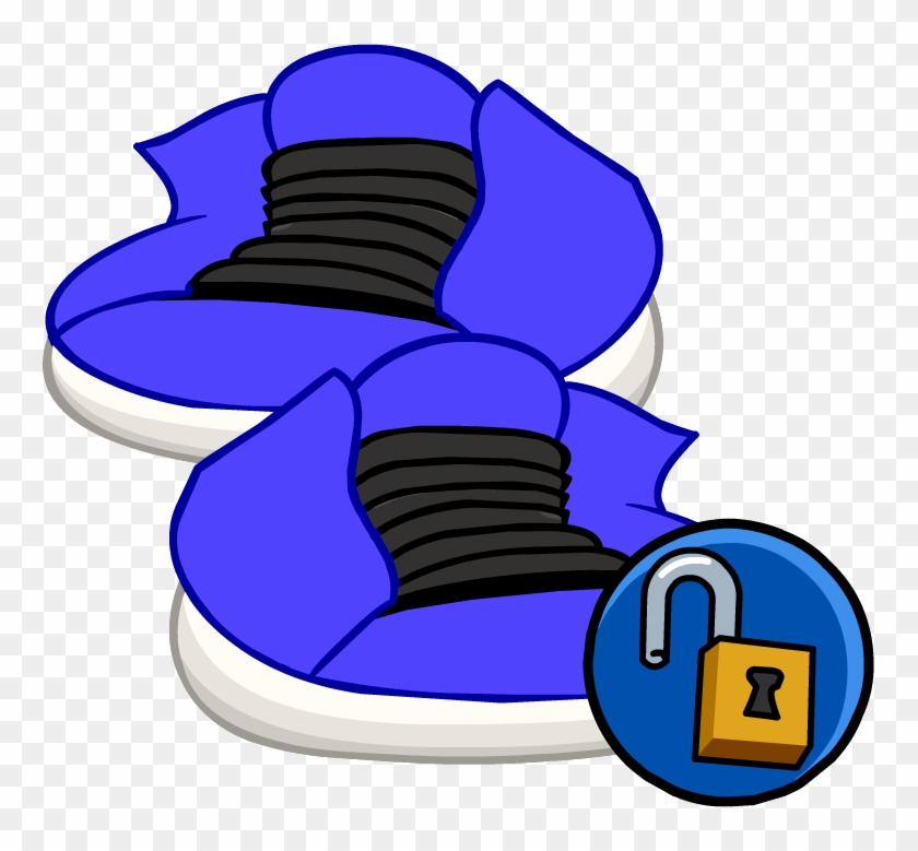 Electric Purple Runners - Club Penguin Blue Shoes #1003556