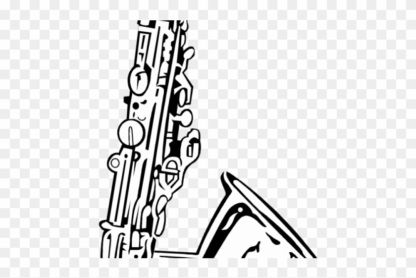 Saxophone Clipart Tenor Saxophone - Black And White Saxophone #1003701