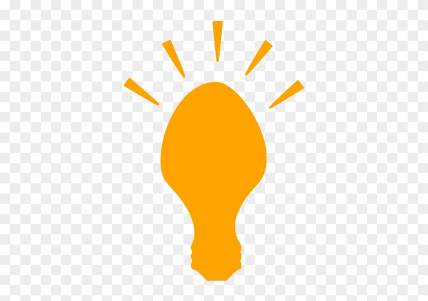 Light Bulb Clipart Orange - Icon #1003702