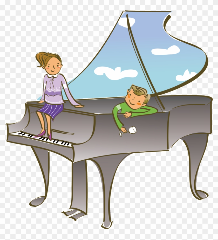 Cartoon Piano Children Play The Piano - 卡通 #1003774