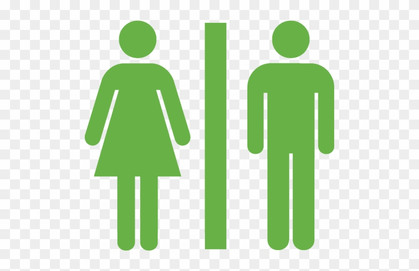 Restrooms - Men And Women Vector #1003955
