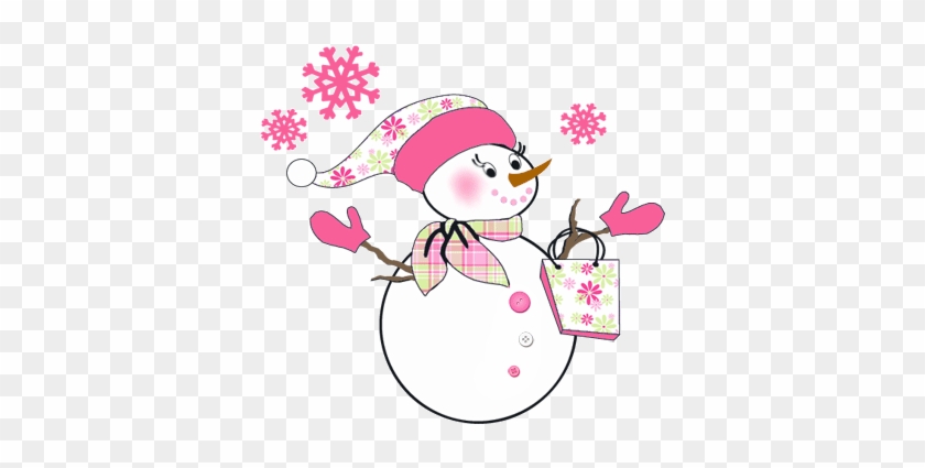 Okay, Red & Green Are Traditional Colors And They Are - Pink Snowman #1003981