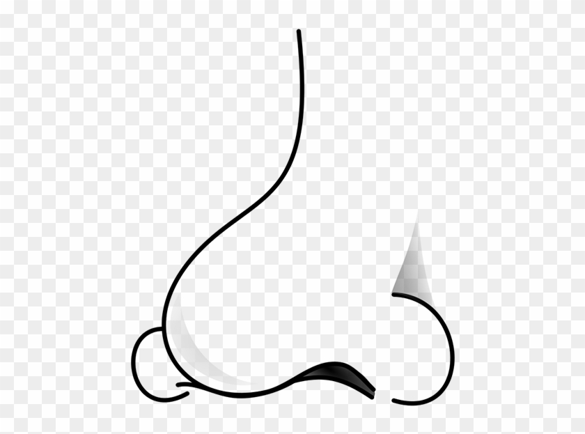 Nose Black And White Clip Art - Nose Black And White #1004009