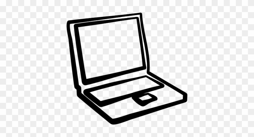 Black And White Laptop Transparent Icon - Laptop Black And White Icon #1004016