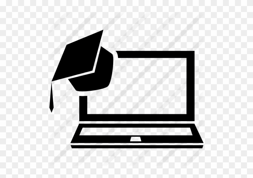 Laptop With A Graduation Cap - E-learning #1004024