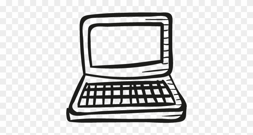 Draw Open Laptop Vector - Draw Computer Png #1004043