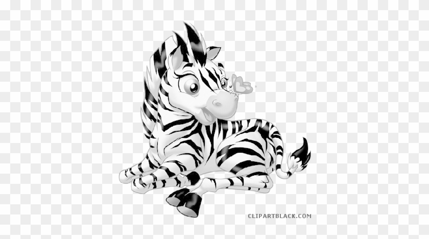 Cartoon Zebra Animal Free Black White Clipart Images - Its Friday Good Morning #1004070