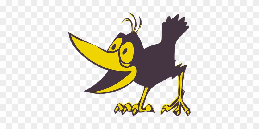 Animal Bird Cartoon Crow Bird Bird Crow Cr - Crow Cartoon Png #1004101