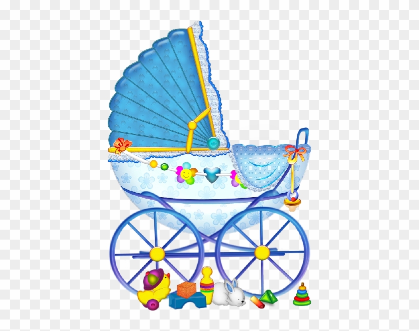 Baby Boy Stroller Clip Art Carriage - Coche De Bebe En Caricatura #1004121