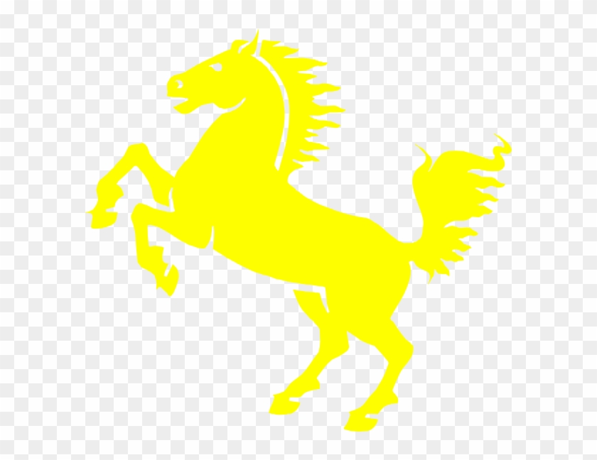 Yellow Mustang Clip Art At Clker - Blue And Yellow Horse #1004396