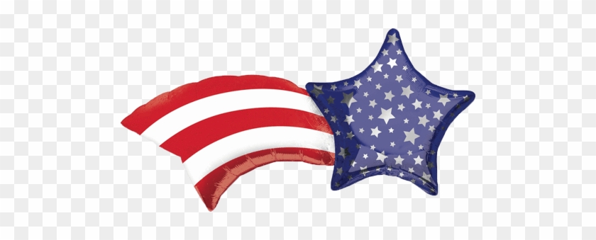 27" Patriotic Stars And Stripes Shooting Star Balloon - Stars And Stripes Png Transparent #1004615