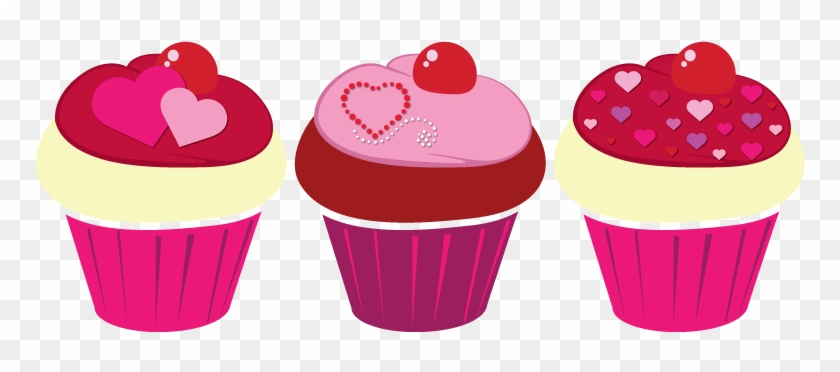 Valentine Cupcake Clipart - Valentine's Day Clip Art Cupcake #1004617
