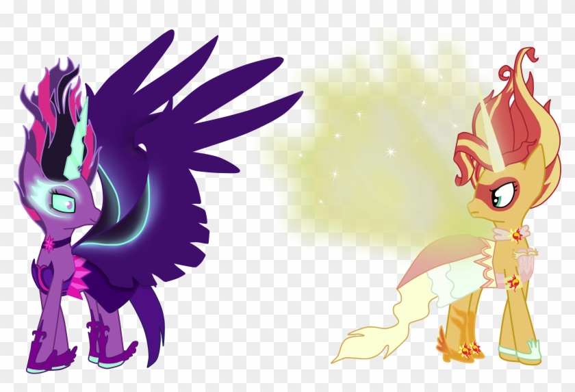 Midnight Sparkle And Sunset Phoenix By Askshootingstar1234 - Midnight Sparkle My Little Pony #1004650