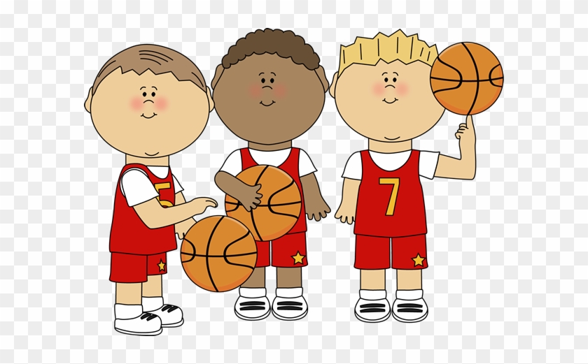Kids Playing Basketball - Basketball Players Clipart #1004678