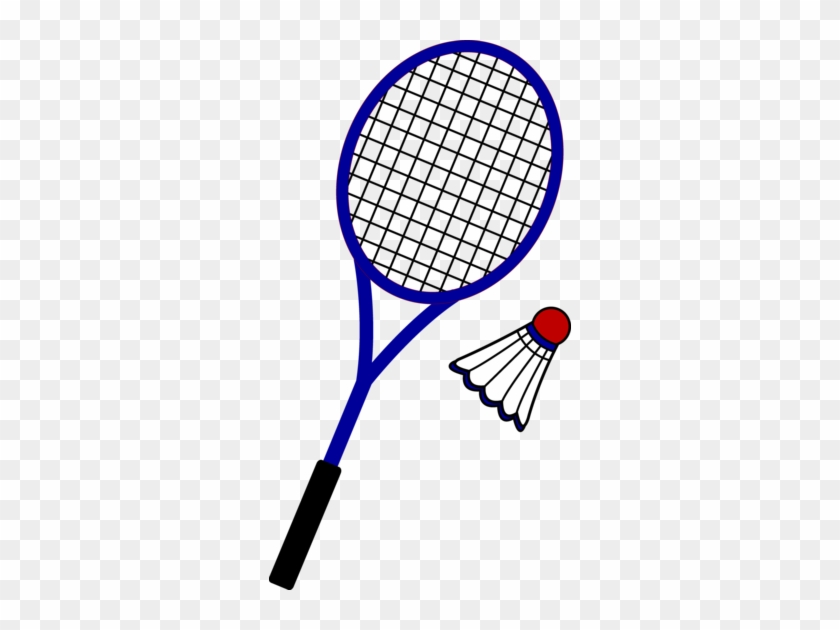 Badminton Racquet And Birdie - Tennis Racket Clip Art #1004737