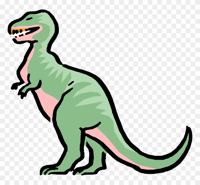 Vector Illustration Of Cartoon Tyrannosaurus Rex Dinosaur - T Rex Clip Art #1004803