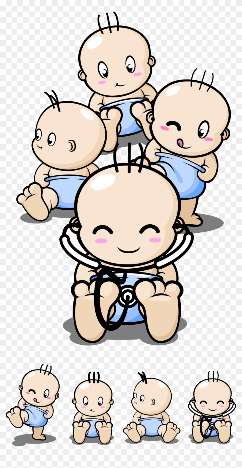 Infant Cartoon Drawing Clip Art - Pertumbuhan Dan Perkembangan Fisik Pada Bayi #1004809
