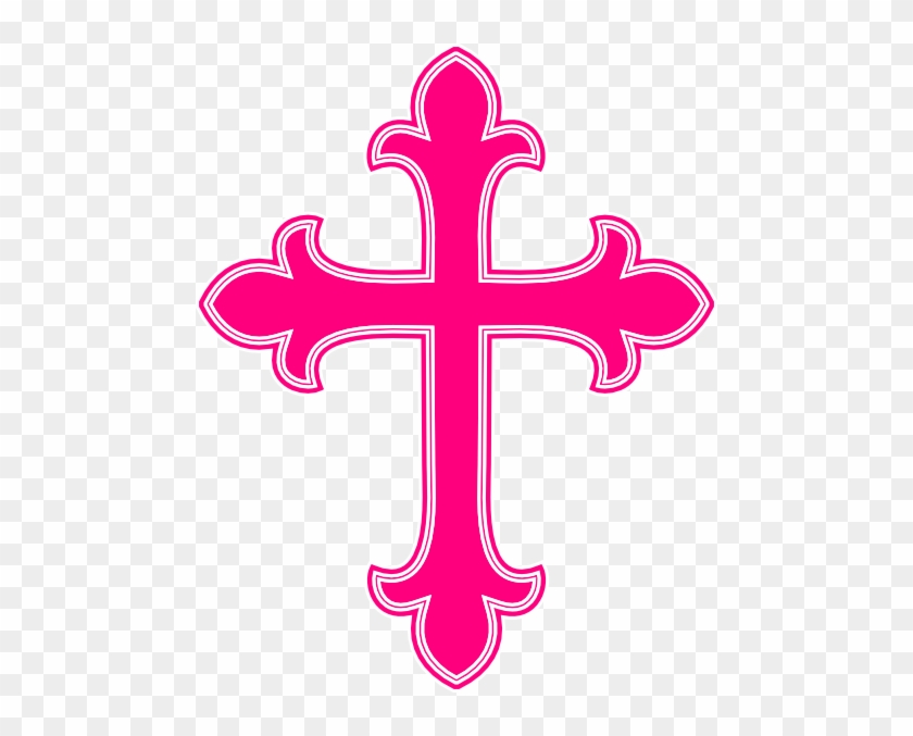 Cross6 Clip Art At Clker - Pink Cross Transparent Background #1004827