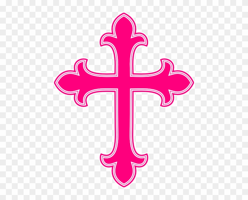 Cross6 Clip Art At Clker - Pink Cross Transparent Background #1004827