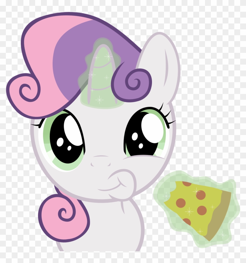 Sweetie Belle Eating Pizza By Jesse4lyfe Sweetie Belle - Sweetie Belle Happy #1004885