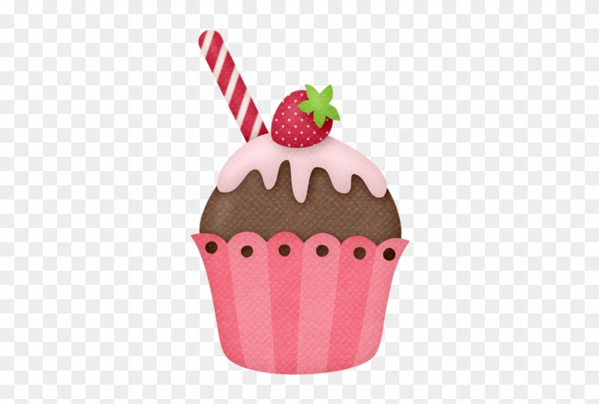 Food Clipart - Strawberry Cupcake Clipart #1004904