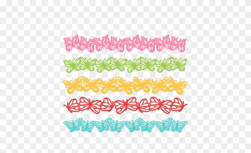 Butterfly Borders Svg Scrapbook Cut File Cute Clipart - Clip Art #1004929